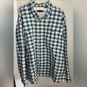 Orvis Blue Active Fit Utility Hiking Shirt Men’s Size XXL
